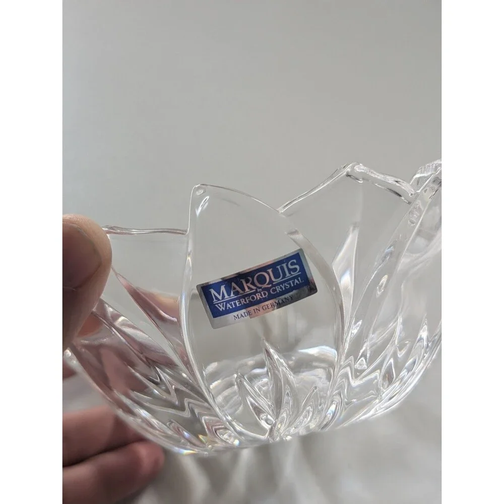 Marquis By Waterford Clear Glass Crystal Bowl Sweet Memories Floral Candy Dish